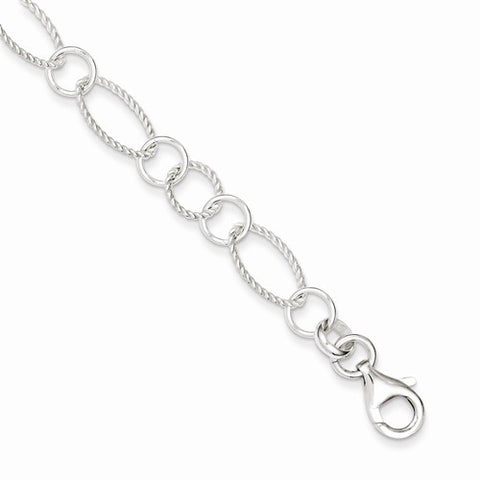 Sterling Silver Fancy Link Bracelet