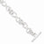 Sterling Silver Polished Fancy Link Toggle Bracelet