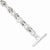 Sterling Silver Polished Fancy Link Toggle Bracelet