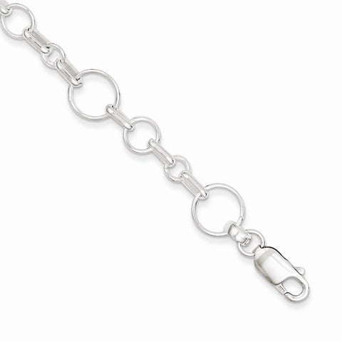 Sterling Silver Fancy Link Bracelet