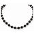 Sterling Silver Laser-Cut Rondelles & Onyx Bead Necklace