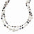 Sterling Silver Jet Crystal, Howlite, FW Cultured Peacock Pearl Necklace