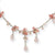 Sterling Silver Rose, Cherry Quartz & Pink Cultured Pearl Necklace