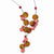 Sterling Silver Cherry Quartz and Carnelian Necklace