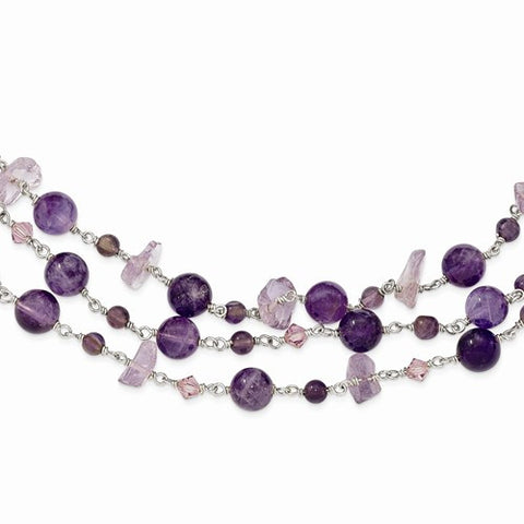 Sterling Silver Amethyst Necklace