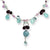 Sterling Silver Amazonite, Purple & Blue Crystal, Lavender Quartz Necklace