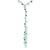 Sterling Silver Amazonite, Blue Crystal, Freshwater Cult Pearl Necklace