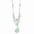 Sterling Silver Amazonite, Green Freshwater Cultured Pearl Necklace