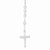 Sterling Silver Polished Rosary Necklace