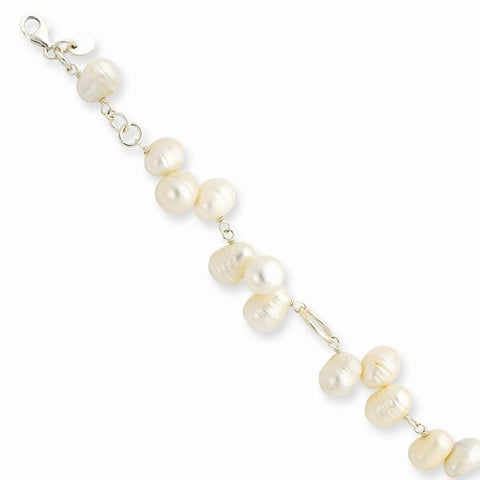 Sterling Silver Freshwater Cultured Pearl Bracelet