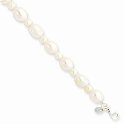 Sterling Silver Freshwater Cultured Pearl Bracelet