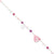 Sterling Silver Pink&Clear Glass, Red Cultured Pearl, Rose Quartz Necklac Necklace