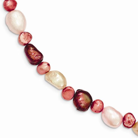 Sterling Silver Freshwater Cultured Multi-Color Pearl Bracelet