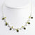 Sterling Silver Green & White FW Cultured Pearls, Crystals, CZ Necklace