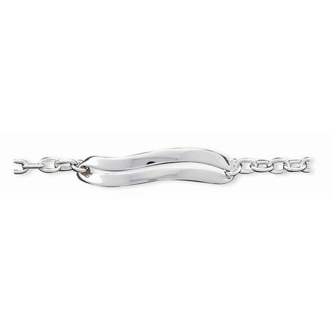 Sterling Silver Polished Fancy Link Bracelet