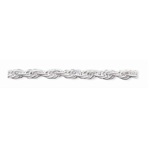 Sterling Silver Polished Fancy Triple Link Bracelet