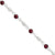 Sterling Silver Polished Garnet Beaded Necklace