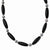 Sterling Silver Black Agate, Freshwater Cultured Silver Pearl Necklace