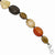 Sterling Silver Carnelian Citrine Feldspar Smokey Qtz Black Agate Bracelet