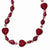 Sterling Silver Red Hearts, FW Cultured Pearl Necklace