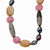 Sterling Silver Aventurine, Pink , FW Cultured Pearl,  Necklace