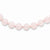 Sterling Silver Smooth Beaded Rose Quartz Necklace