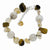 Sterling Silver Citrine Fw Cultured Pearl Sardonyx & Tigers Eye Bracelet