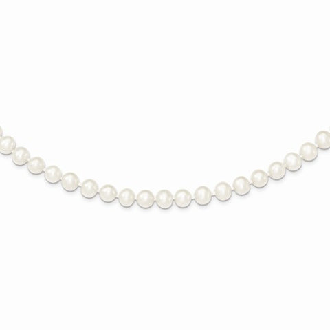 Sterling Silver White Freshwater Cultured Pearl Necklace