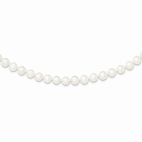 Sterling Silver White Freshwater Cultured Pearl Necklace