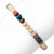 Freshwater Cultured 6-7Mm Pearl Peach/Brown/Teal/Burgundy Stretch Bracelet