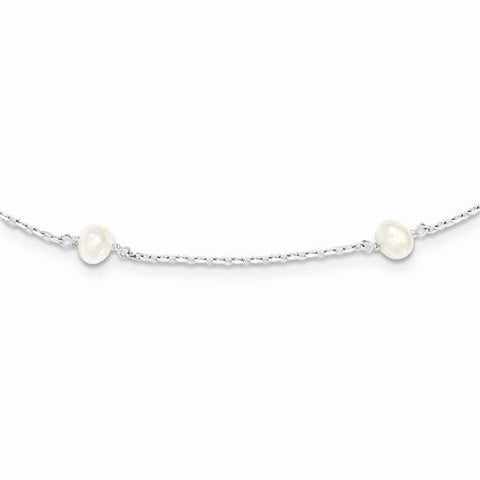 Sterling Silver and Fresh Water Cultured Pearl Necklace