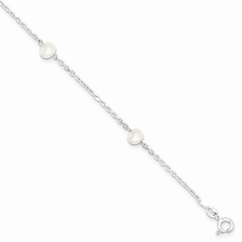 Sterling Silver and Freshwater Cultured Pearl Bracelet