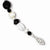 Sterling Silver Fwc Pearl & Onyx & Crystal Bead Bracelet