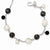 Sterling Silver & Fwc Pearl Black Agate Lava Rock with Necklace