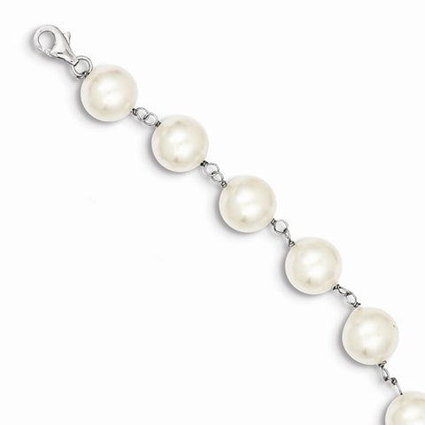 Sterling Silver and Shell Pearl Bracelet