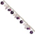 Sterling Silver Amethyst Agate Quartz Cultured Pearl Bracelet