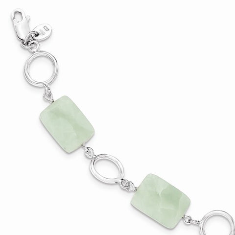 Sterling Silver Amazonite Stones Bracelet