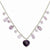 Sterling Silver Agate & Amethyst Heart Necklace