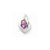 Sterling Silver Pink CZ Pendant on Chain