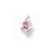 Sterling Silver Pink CZ Pendant on Chain