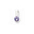 Sterling Silver Purple CZ Pendant on Chain