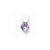 Sterling Silver Purple CZ Pendant on Chain