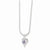 Sterling Silver Purple CZ Pendant On Necklace