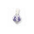 Sterling Silver Purple CZ Pendant on Chain