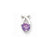 Sterling Silver Purple CZ Pendant on Chain