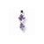 Sterling Silver Purple CZ Pendant on Chain