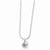 Sterling Silver Purple CZ Pendant on Chain