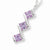 Sterling Silver Purple CZ Pendant on Chain