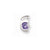 Sterling Silver Purple CZ Pendant on Chain