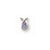 Sterling Silver Purple CZ Pendant on Chain